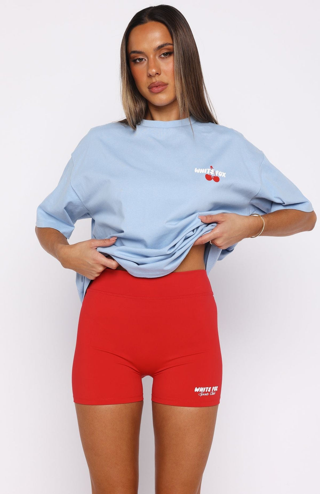 White Fox Club 14 Cassie Bike Shorts Red