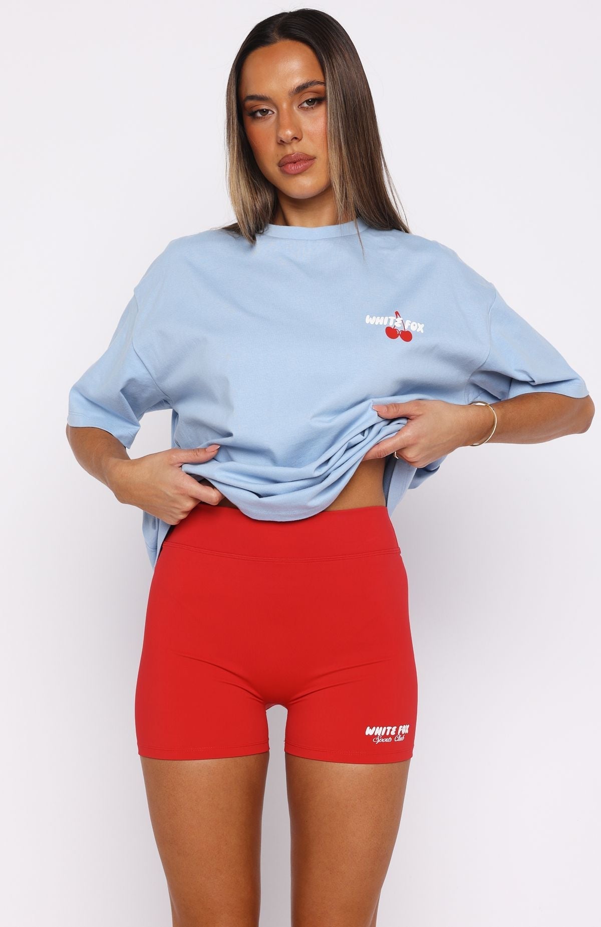 White Fox Club 14 Cassie Bike Shorts Red