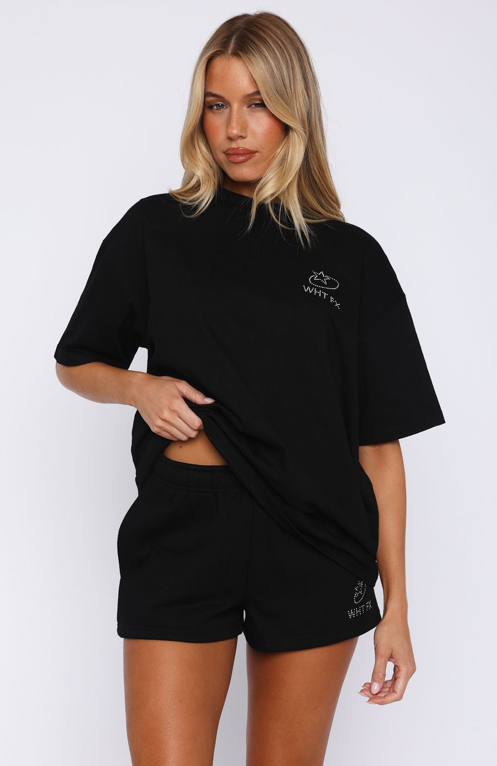 White Fox Always Shining Lounge Shorts Black