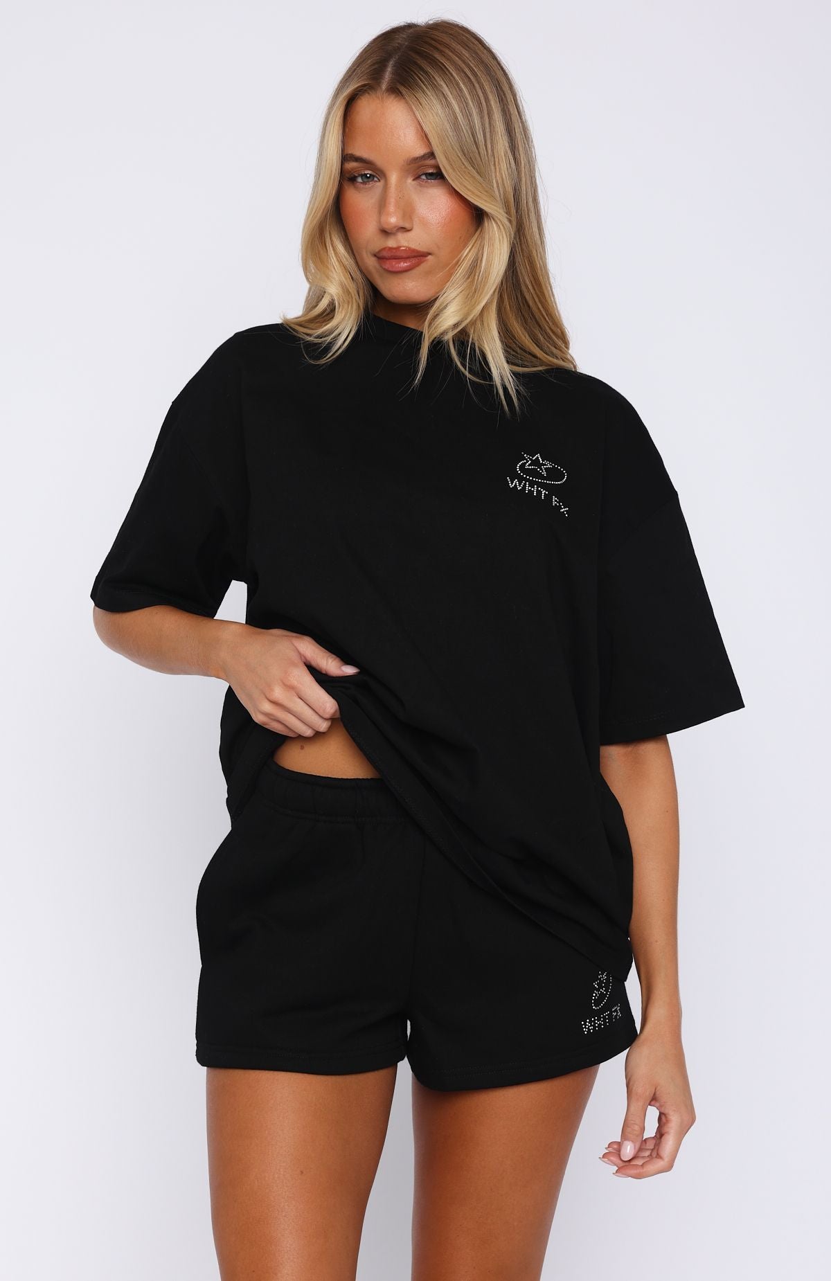 White Fox Always Shining Lounge Shorts Black