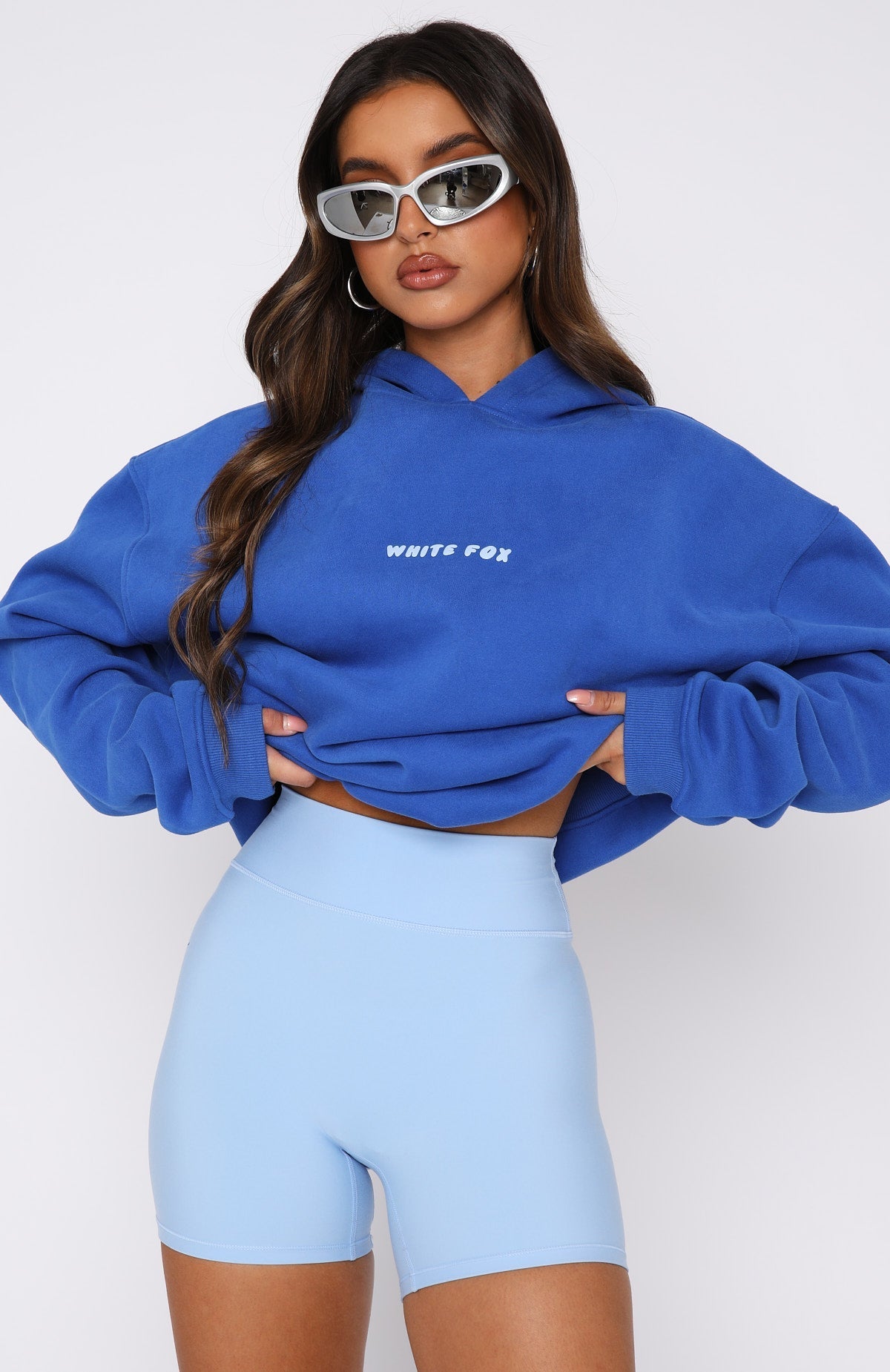 White Fox Leisure Series Oversized Hoodie Cobalt