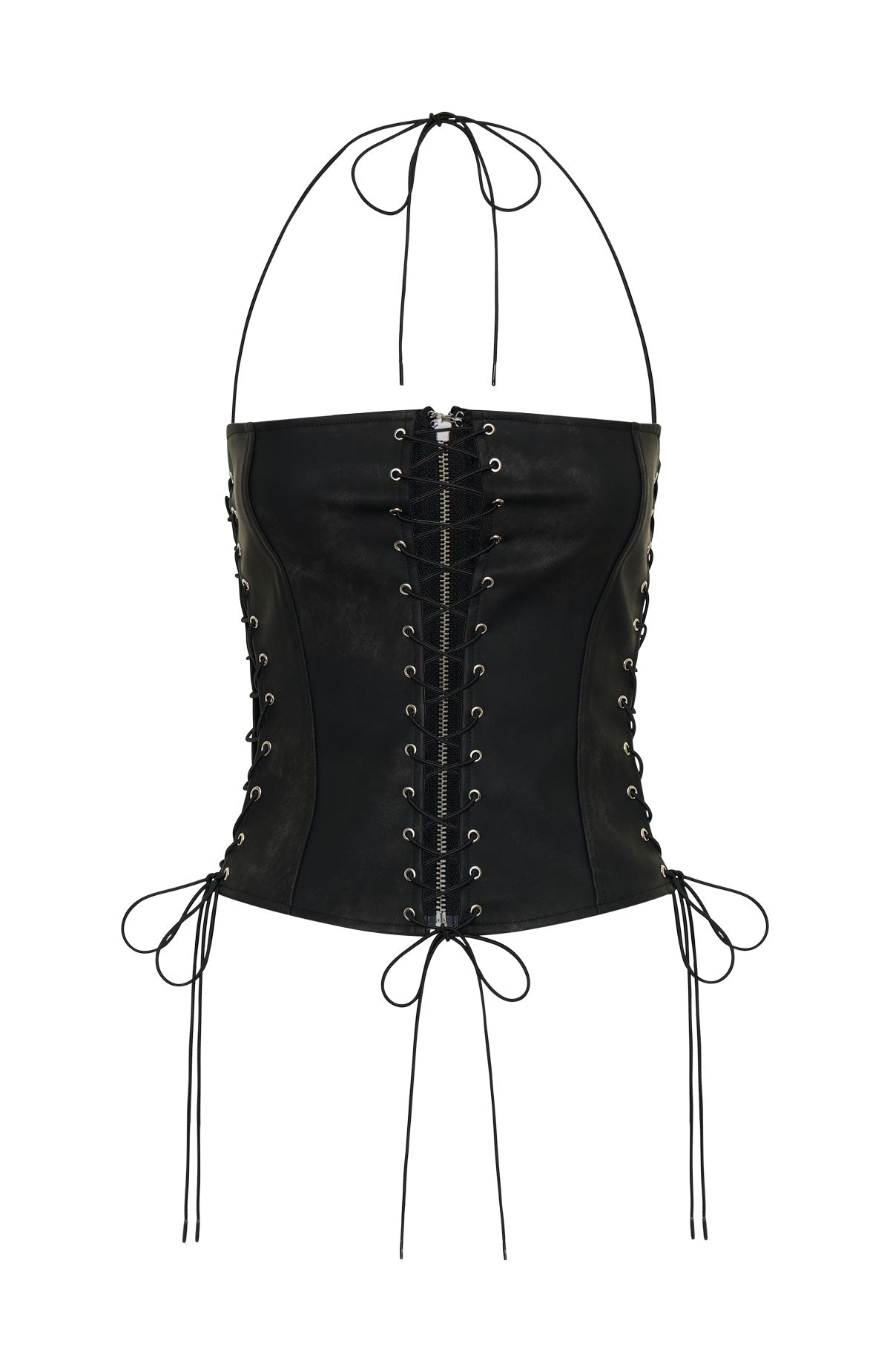 White Fox Glow All Night Bustier Black