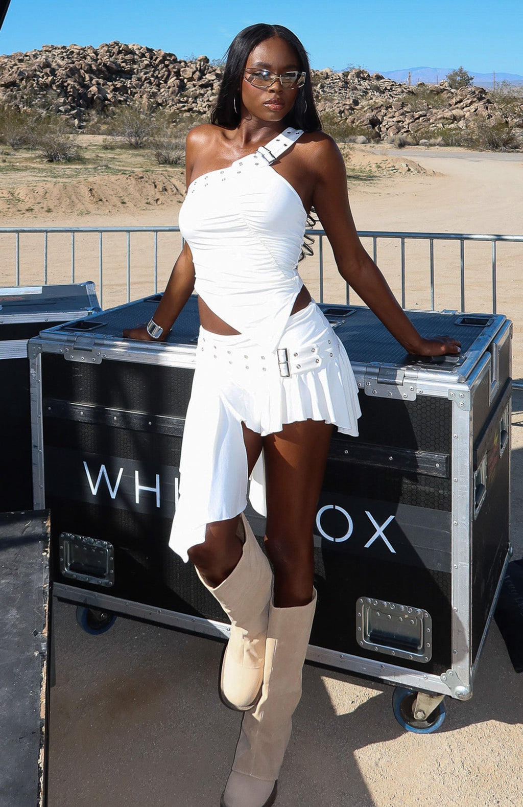White Fox Desert Dreams Mini Skirt Cream