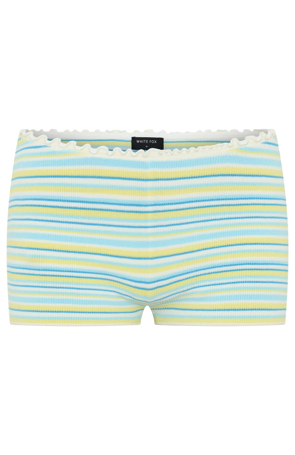 White Fox Kiss Me Sweet Knit Shorts Seaside Stripe
