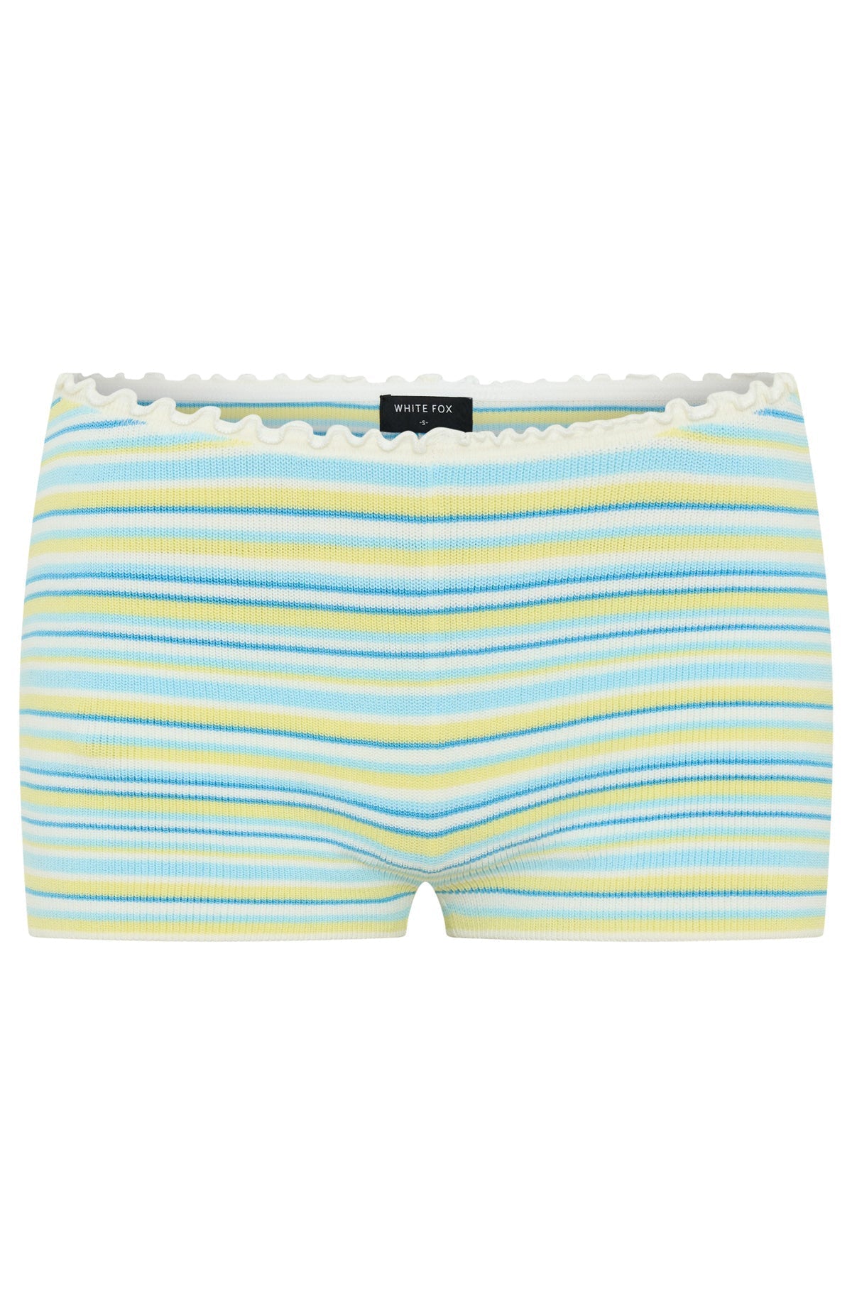 White Fox Kiss Me Sweet Knit Shorts Seaside Stripe