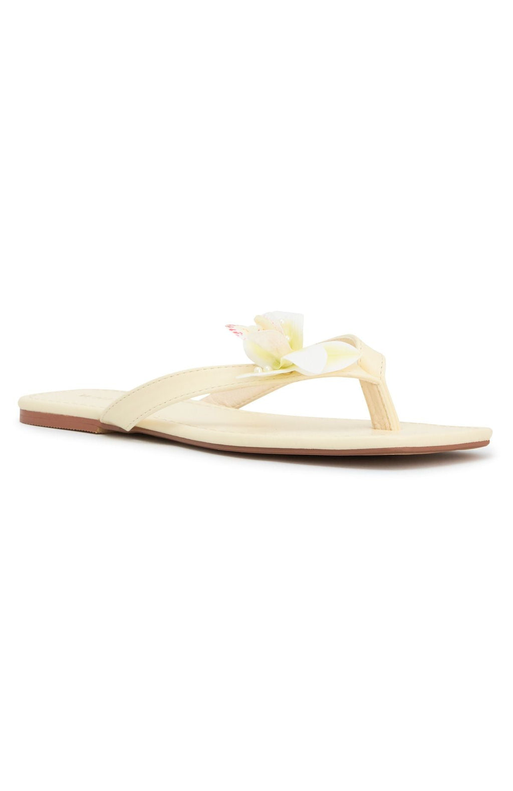 White Fox Lathan Orchid Thong Sandals Lemon