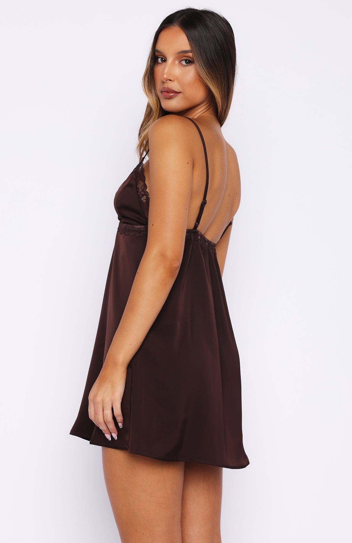 White Fox Whisper Of Love Nightie Chocolate