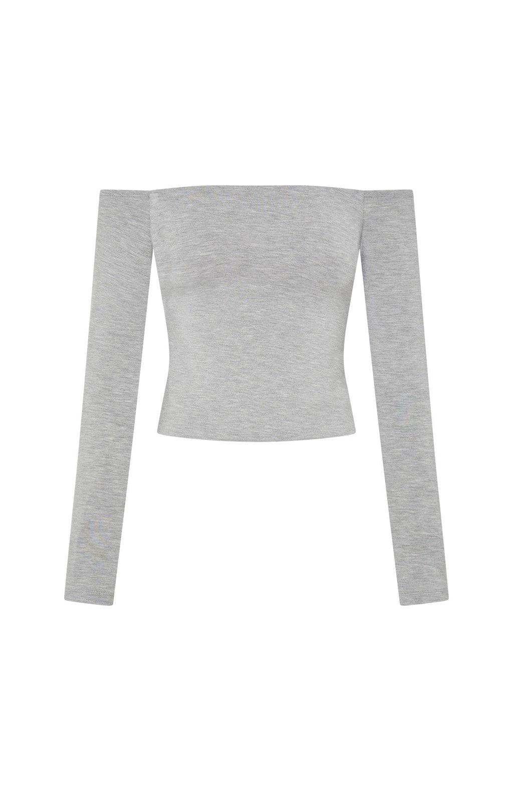 White Fox Mad For You Long Sleeve Top Grey Marle