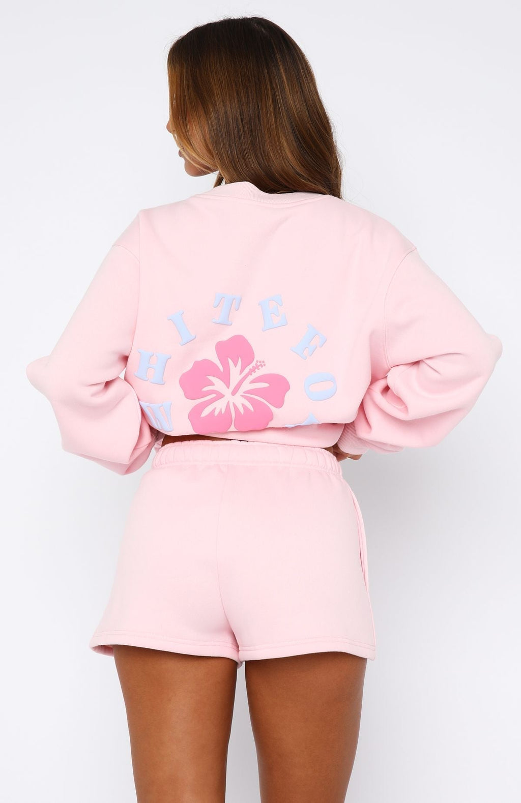White Fox Keep Blooming Lounge Shorts Pink