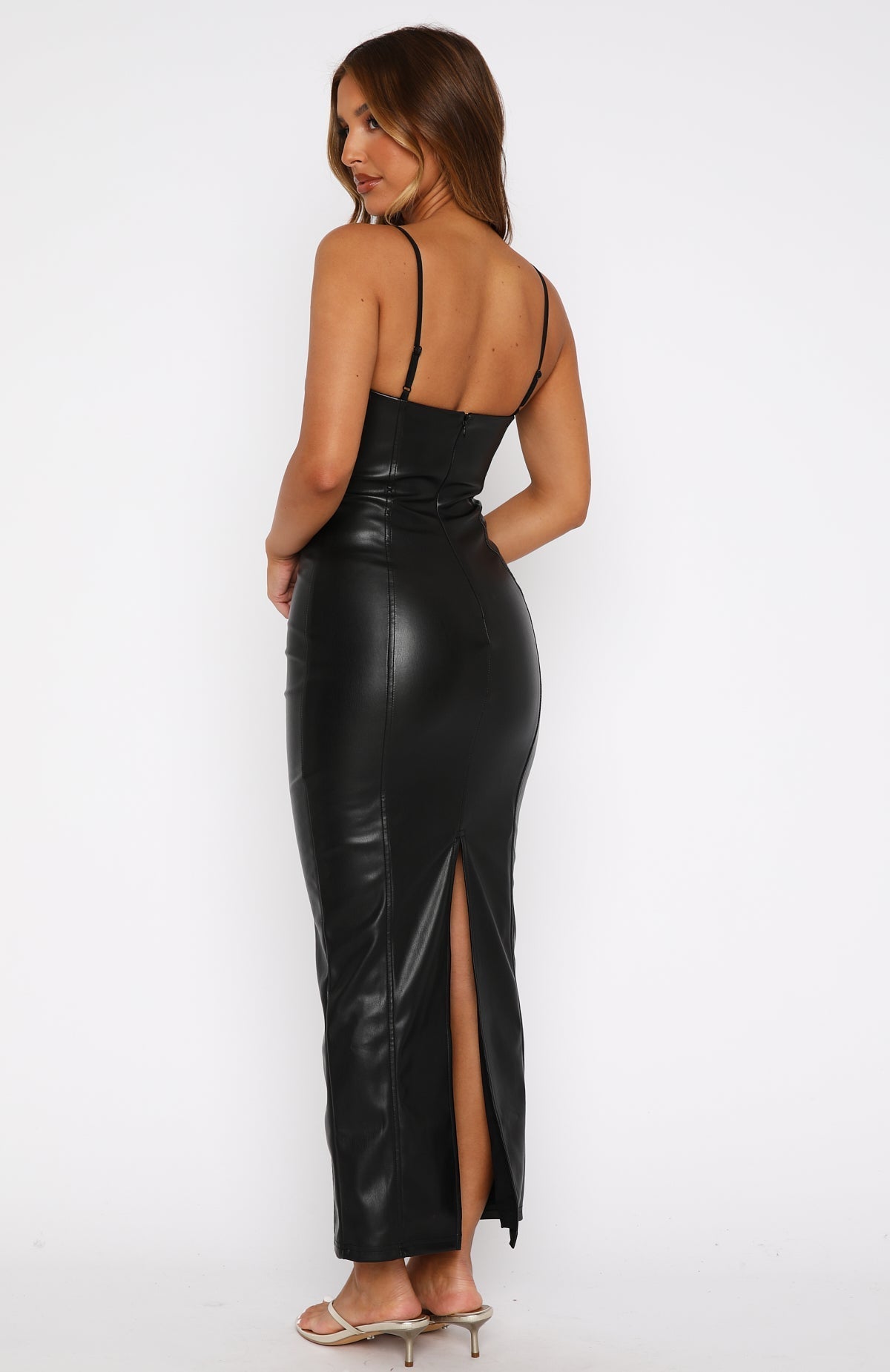 White Fox Forever Wanting Midi Dress Black
