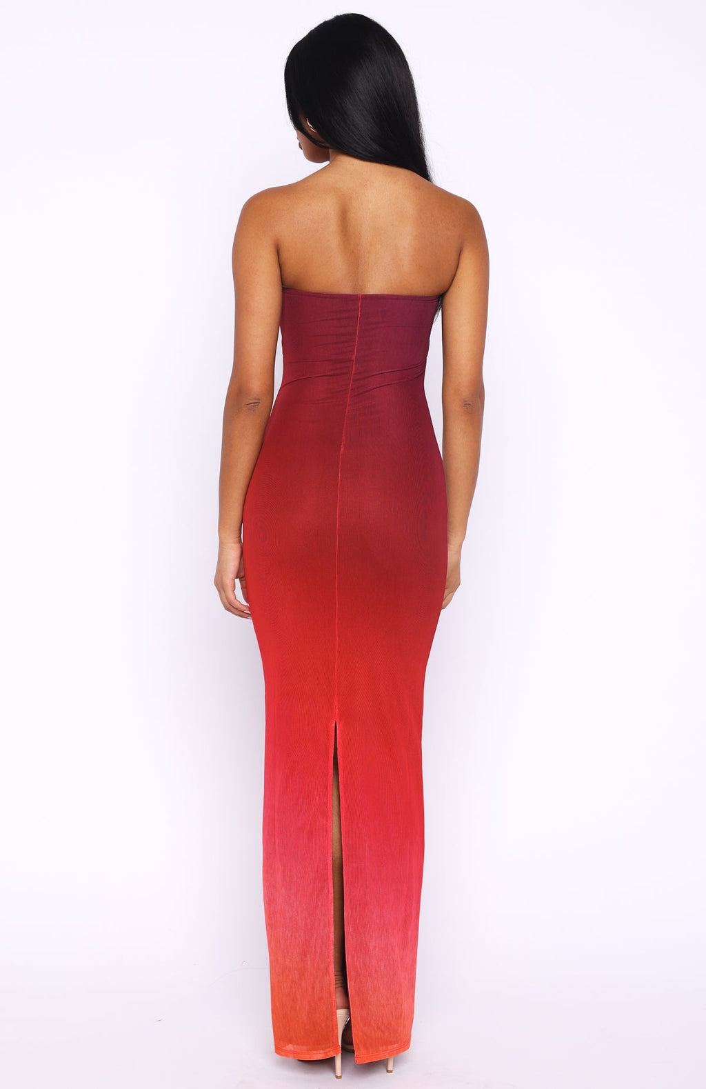 White Fox On Another Level Strapless Maxi Dress Sunset Mirage