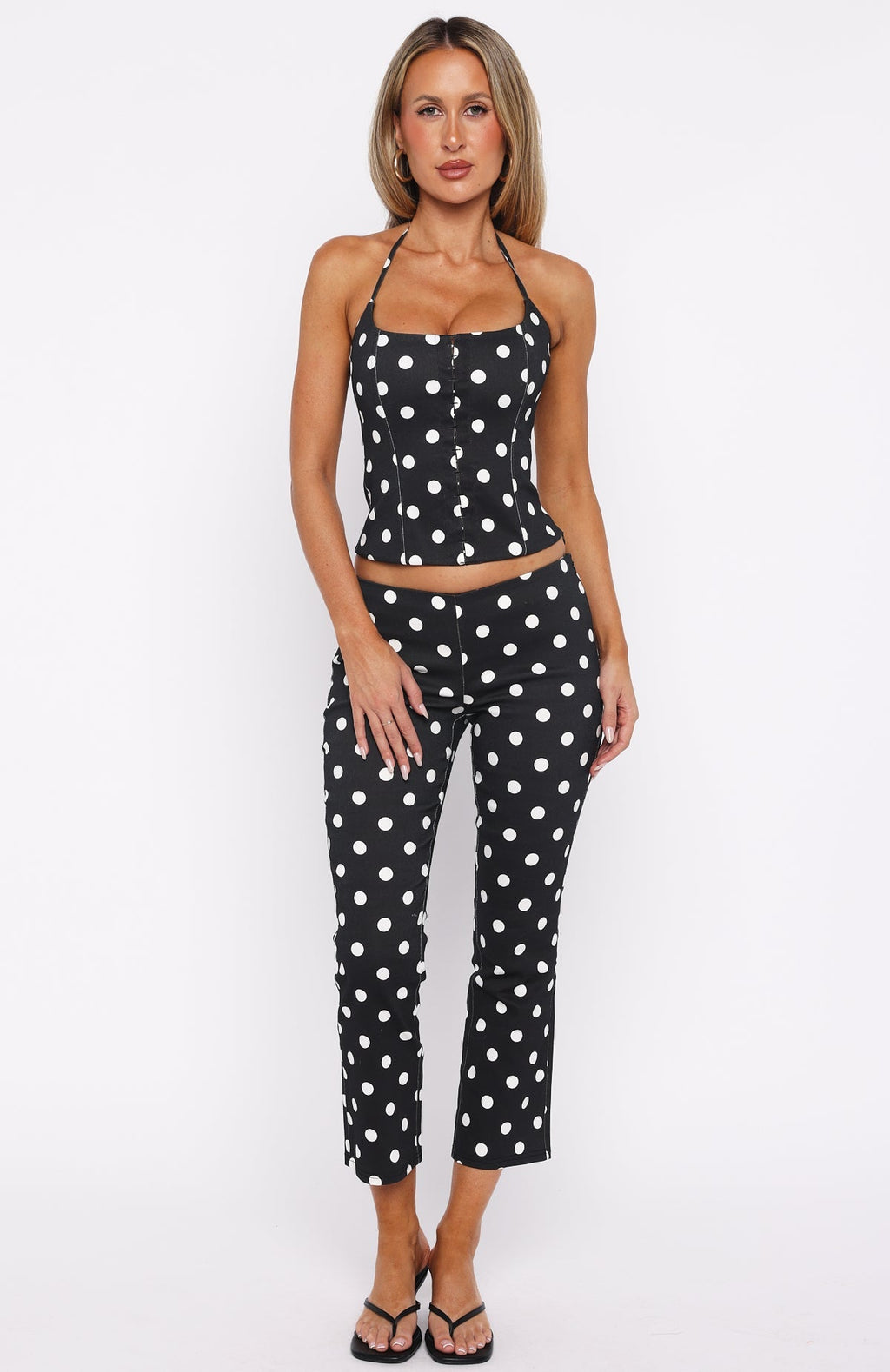 White Fox Sweetie Darling Bustier Black/White Polka Dot
