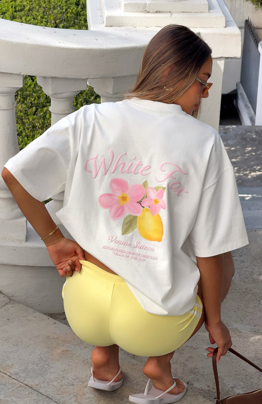 White Fox Verano Sixteen Valeria Oversized Tee White