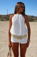 White Fox Toto Belt Blonde/Silver