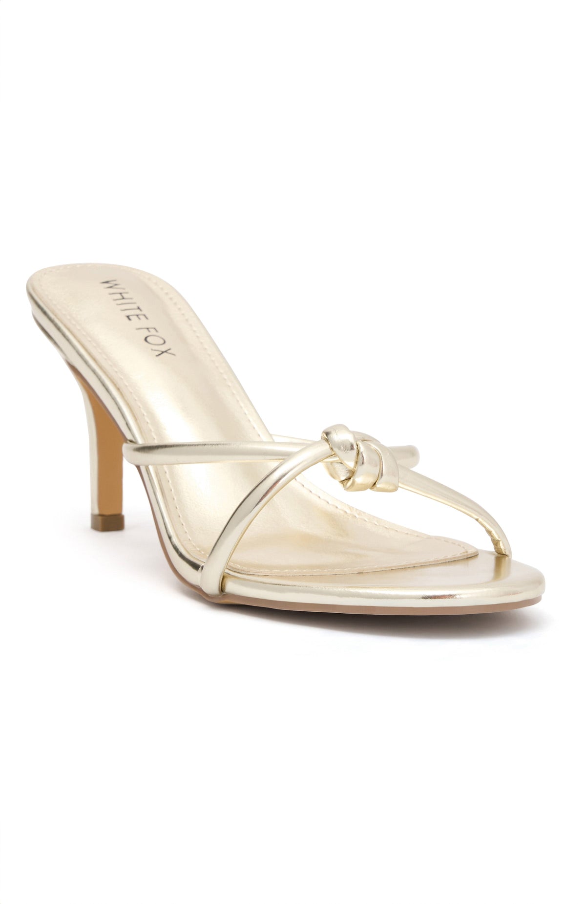 White Fox Mary Mules Champagne