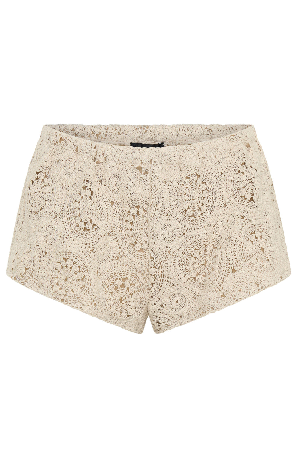 White Fox Athena Crochet Shorts Off White