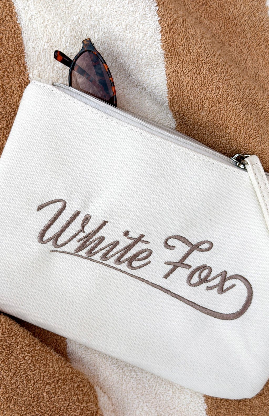 White Fox Addyson Beach Pouch Cream