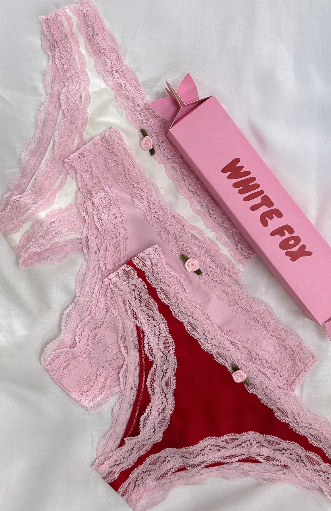White Fox Sweet Love 3-Pack Underwear Set Berries