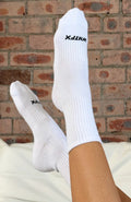 White Fox One More Look Socks White