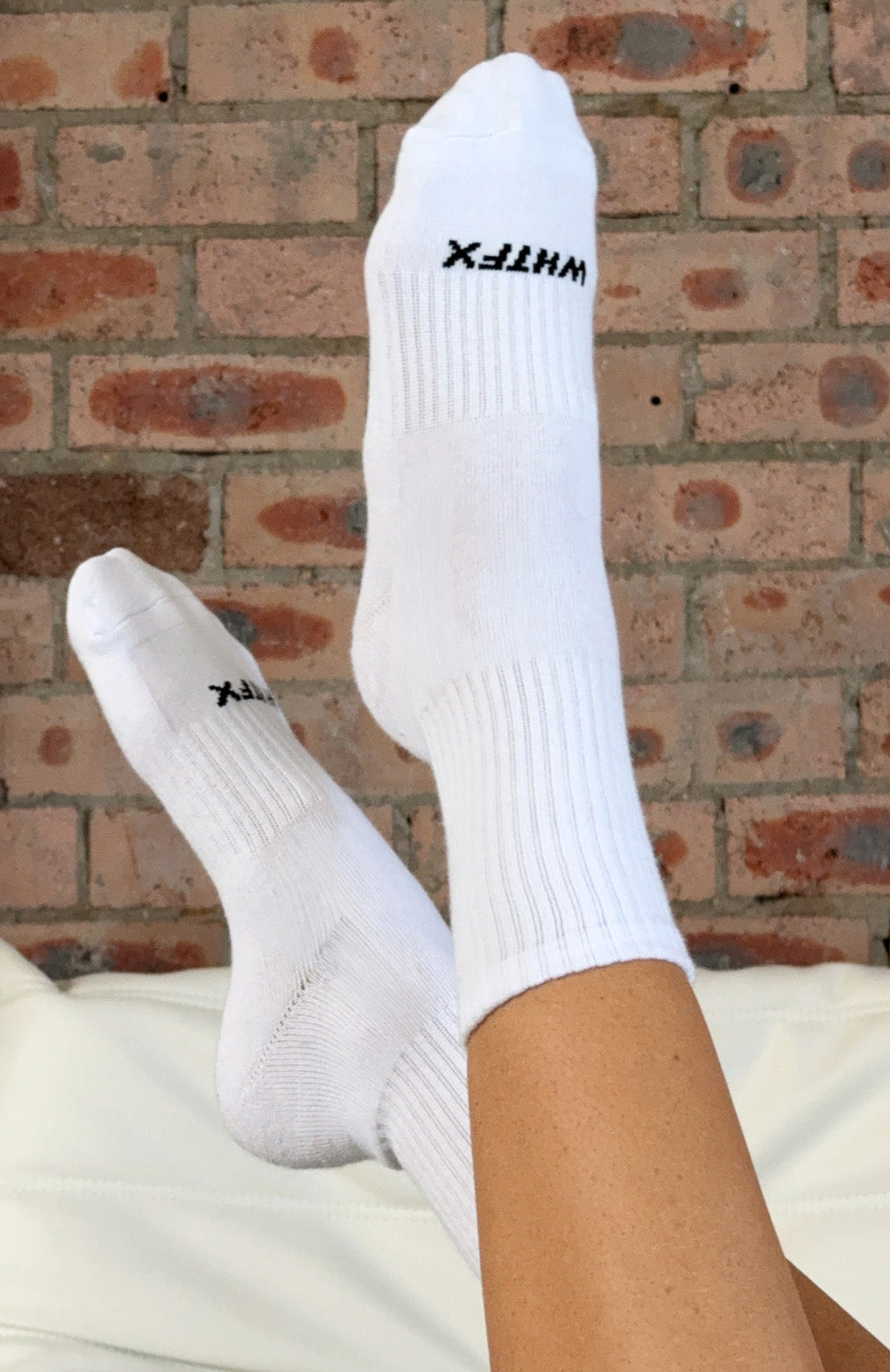 White Fox One More Look Socks White