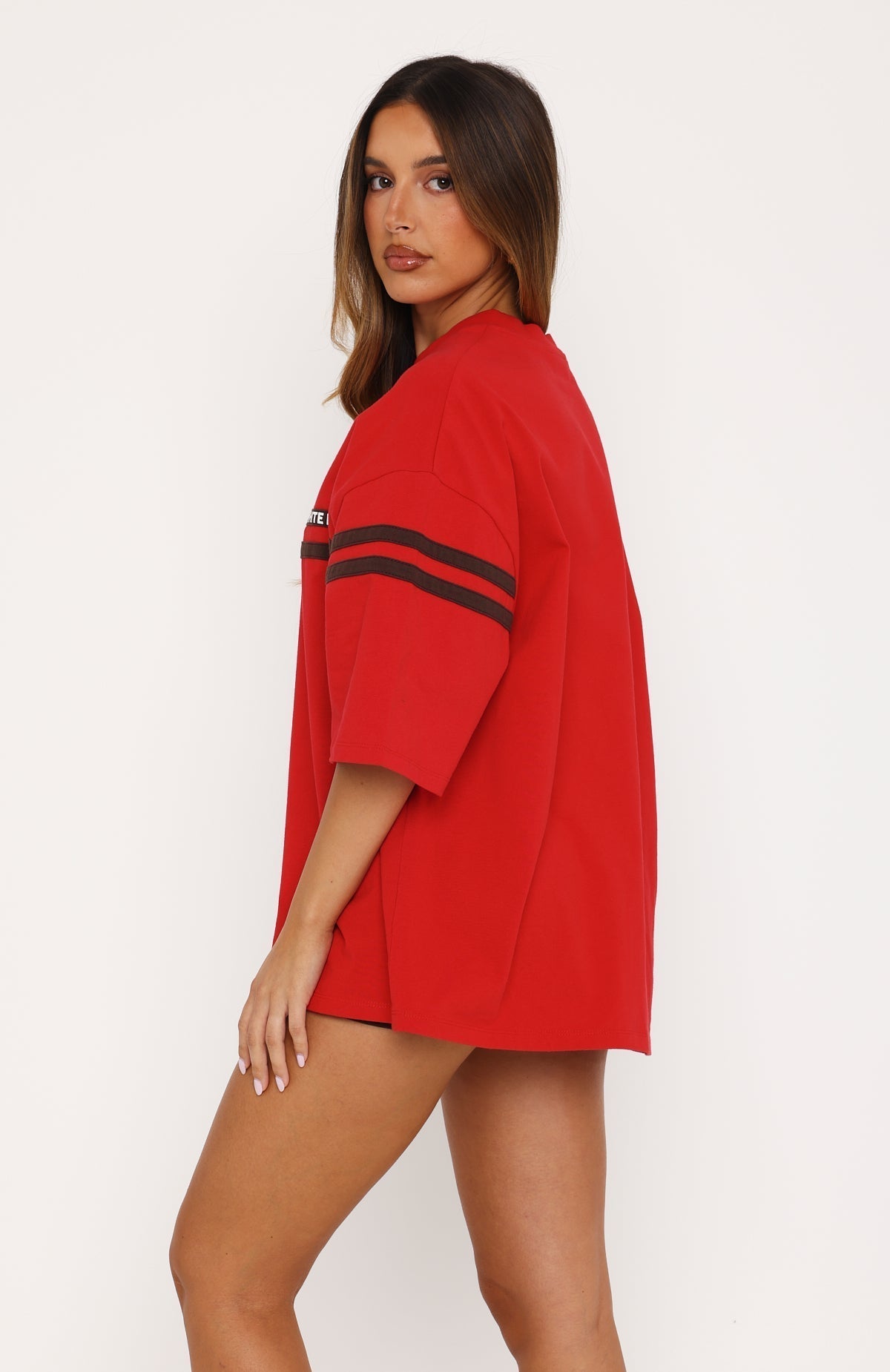 White Fox Studio 17 Emmie Oversized Tee Red