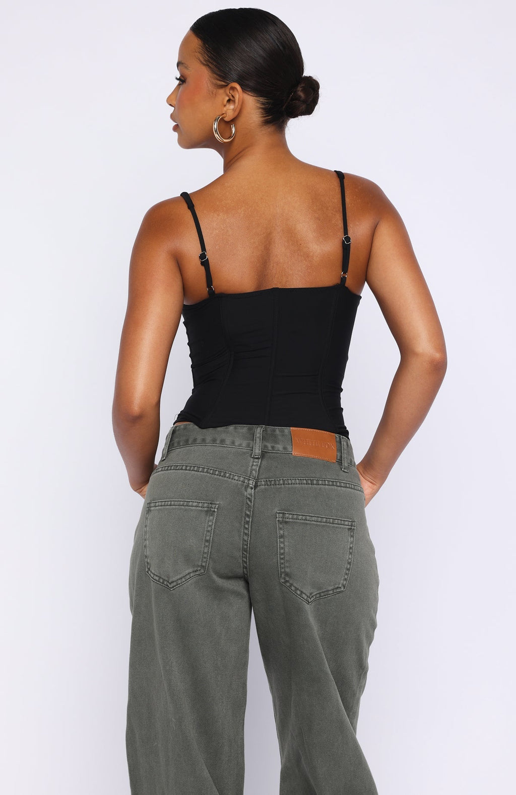 White Fox Club Party Top Black