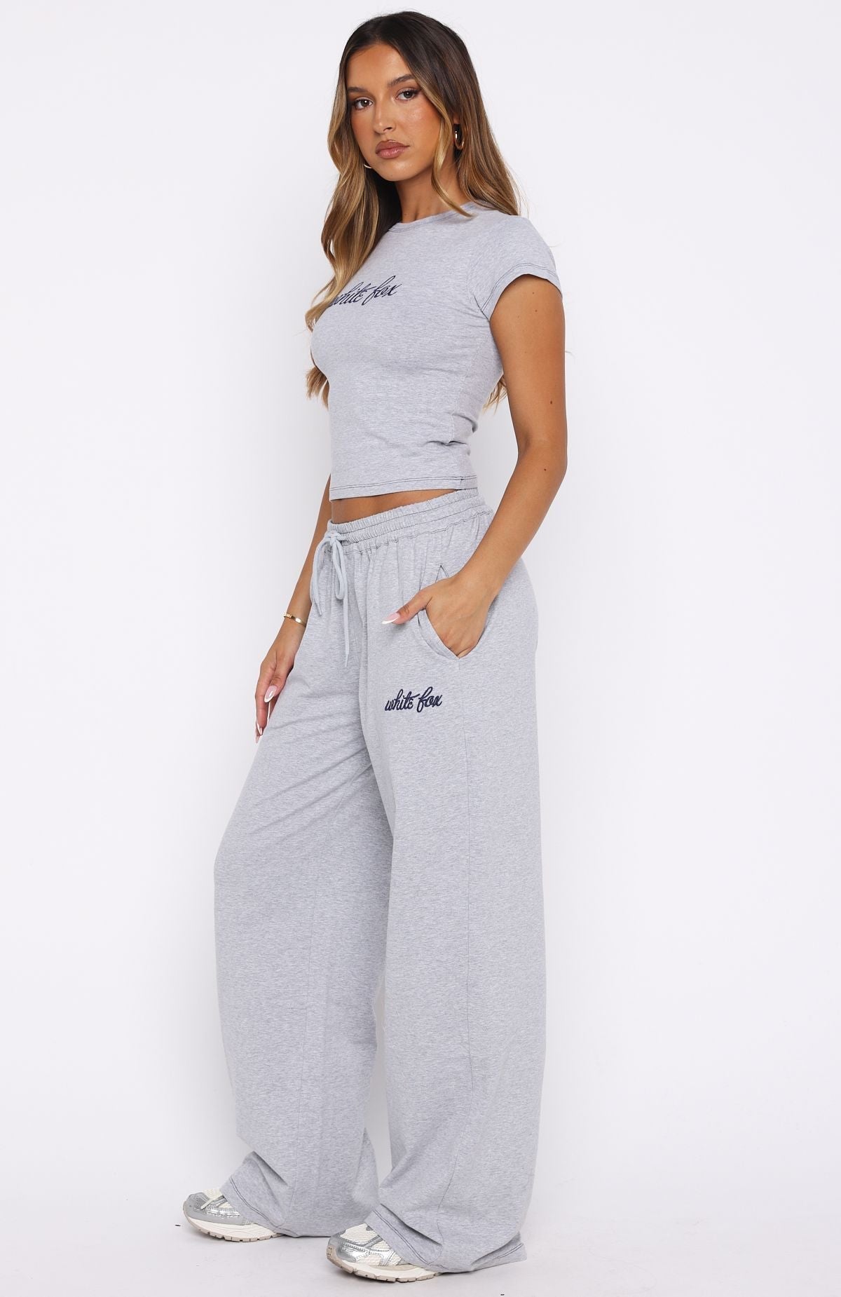 White Fox The Original Track Pants Grey Marle