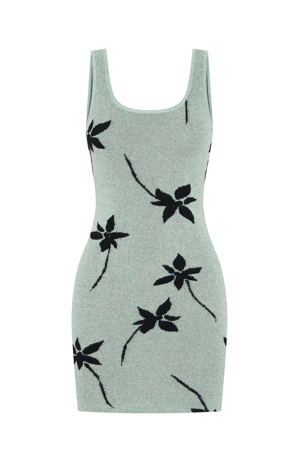 White Fox Sheer Bliss Knit Mini Dress Mint