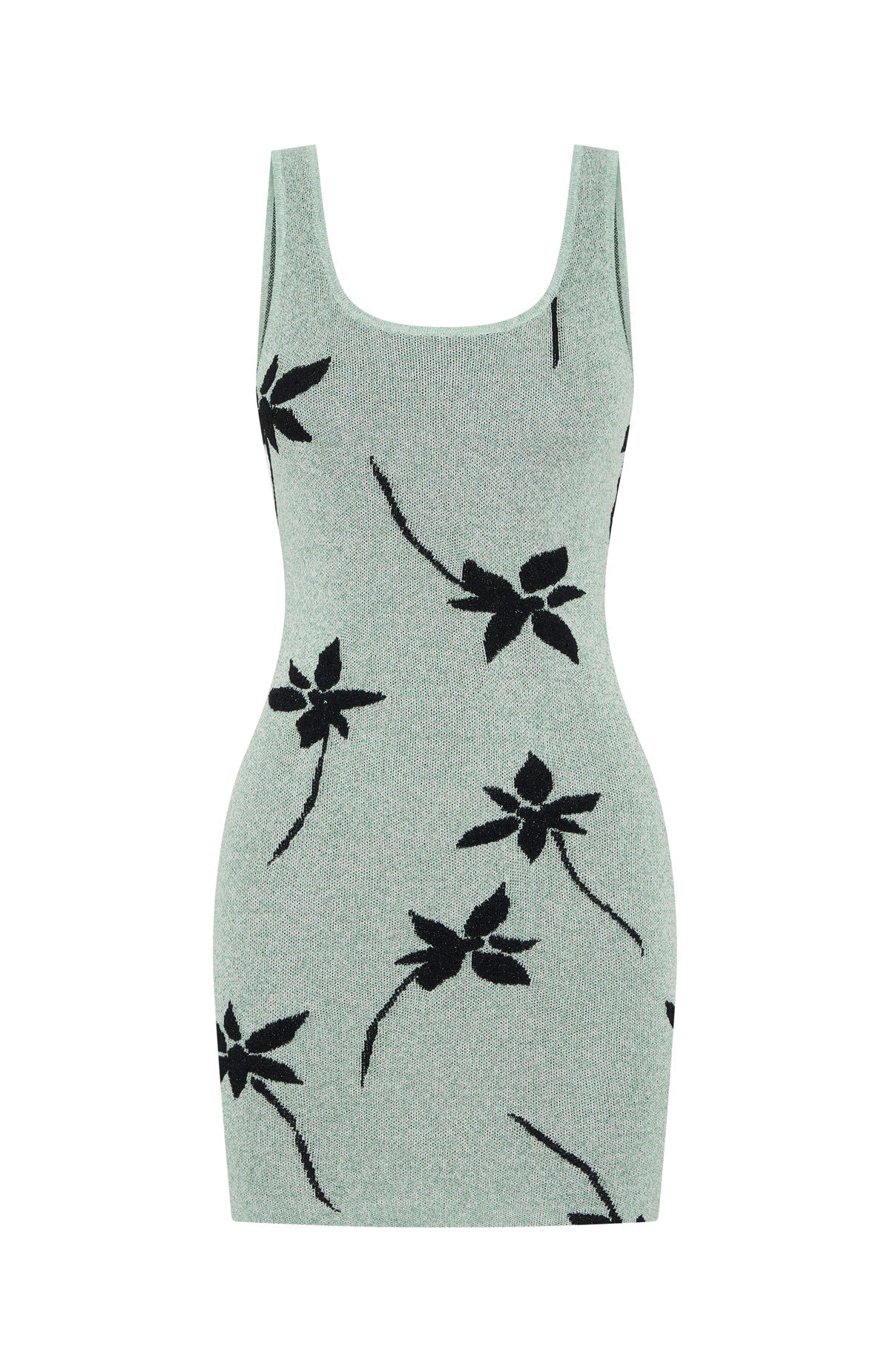 White Fox Sheer Bliss Knit Mini Dress Mint