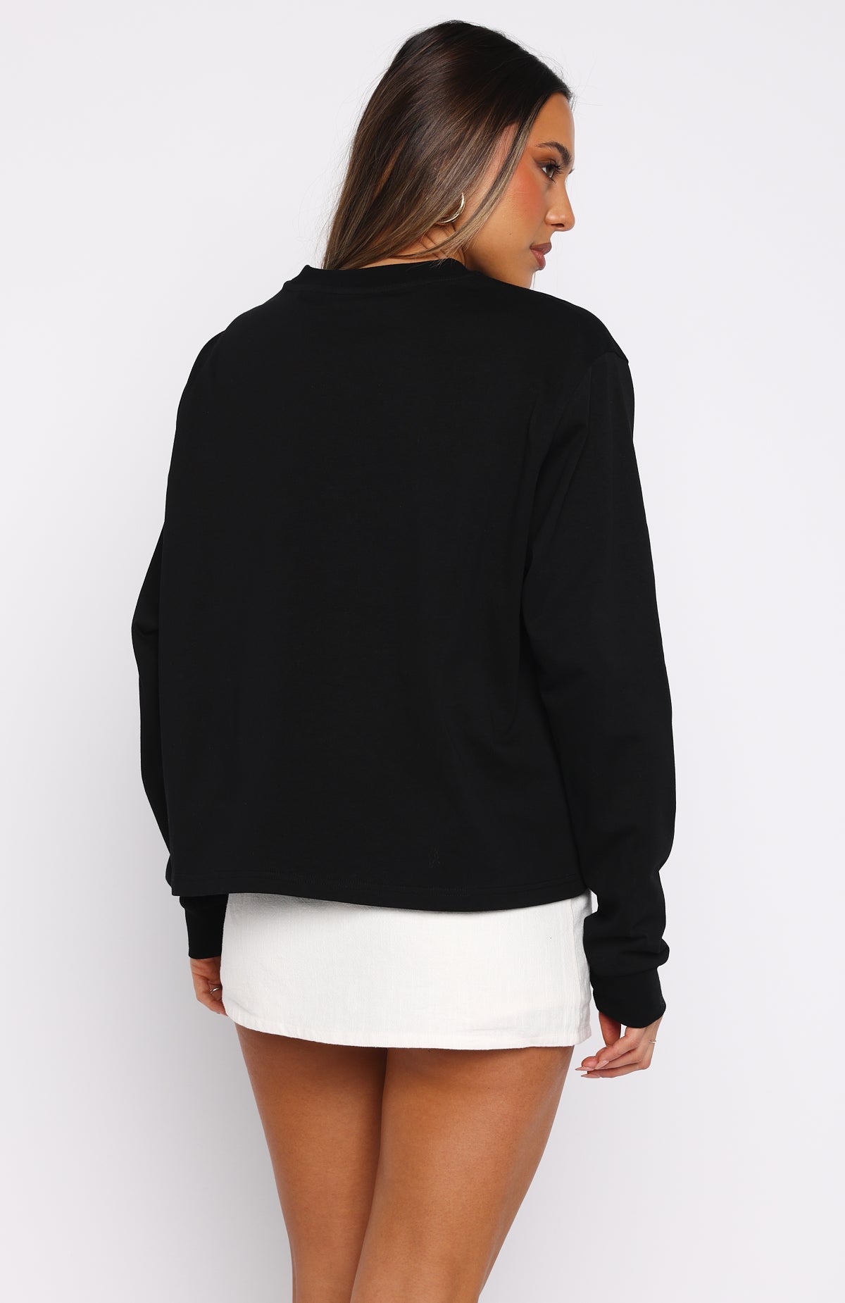 White Fox Staying Ahead Long Sleeve Tee Black