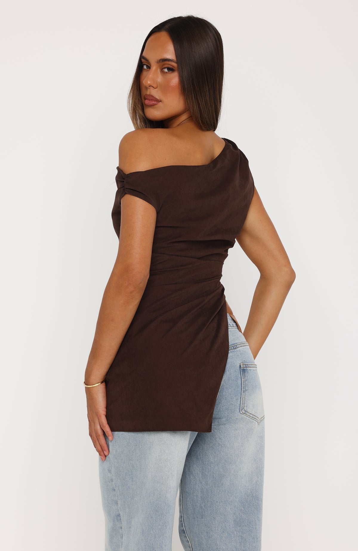 White Fox Darling Dreamscape Top Chocolate
