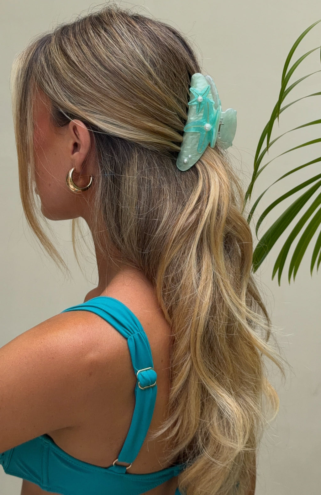 White Fox Egon Hair Clip Aqua