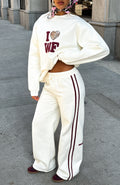White Fox 11th Street Out & About Wide Leg Sweatpants Cake Batter