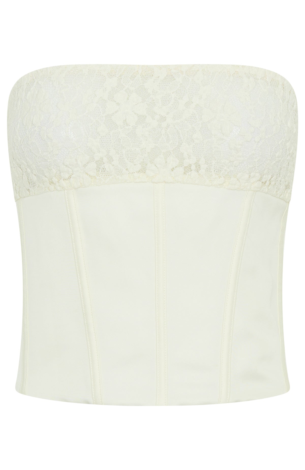 White Fox Leave An Impression Strapless Bustier Cream