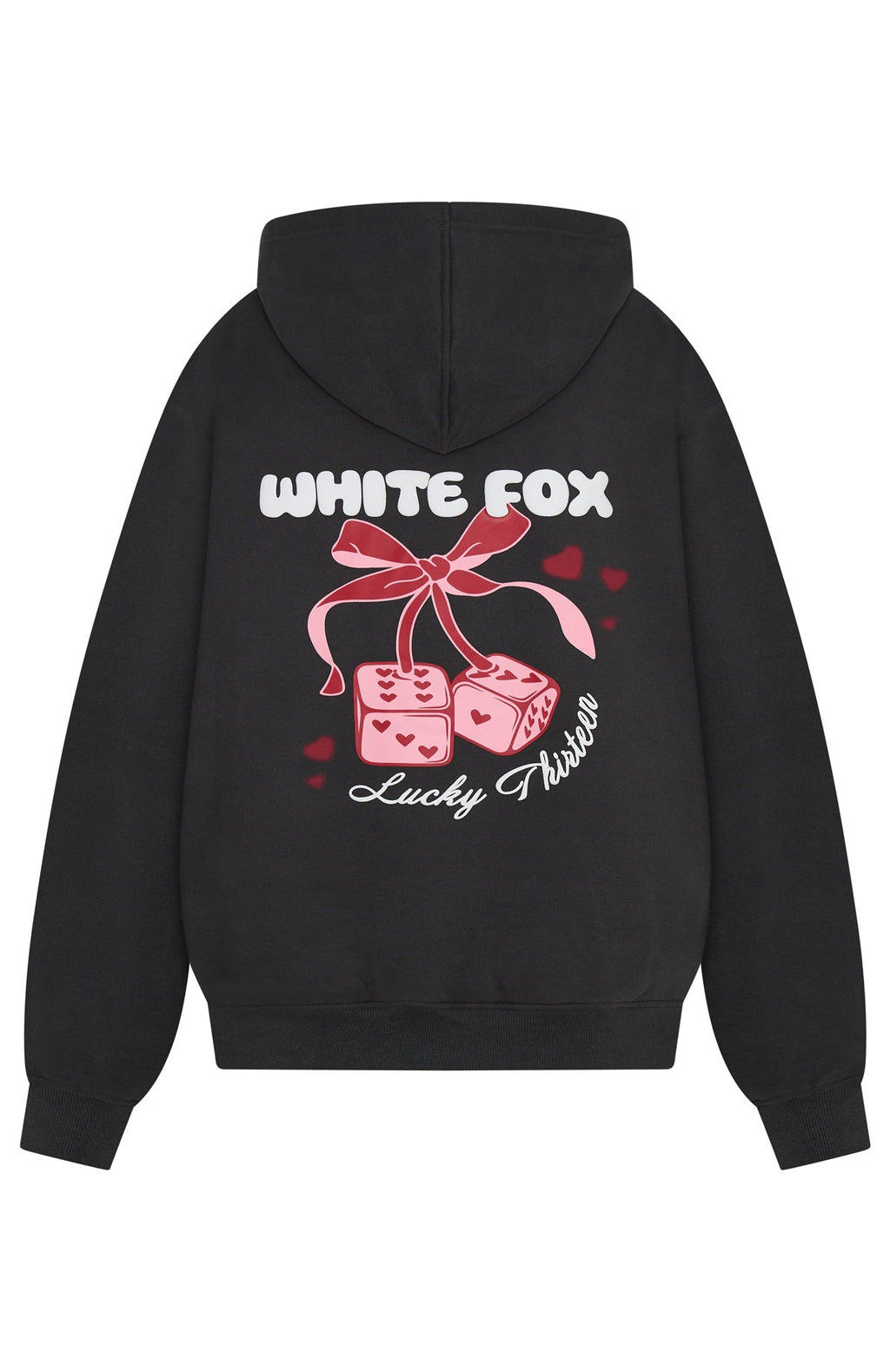 White Fox Lucky Thirteen Cheyenne Oversized Hoodie Charcoal