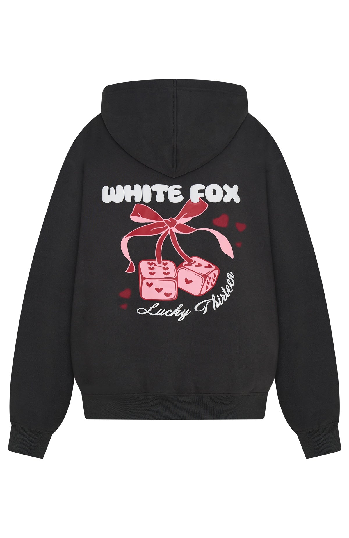 White Fox Lucky Thirteen Cheyenne Oversized Hoodie Charcoal