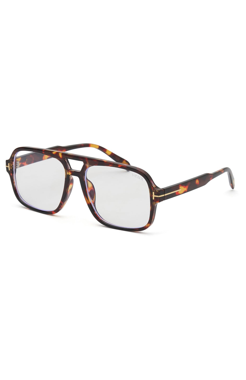 White Fox Jordan Blue Light Glasses Leopard/Clear