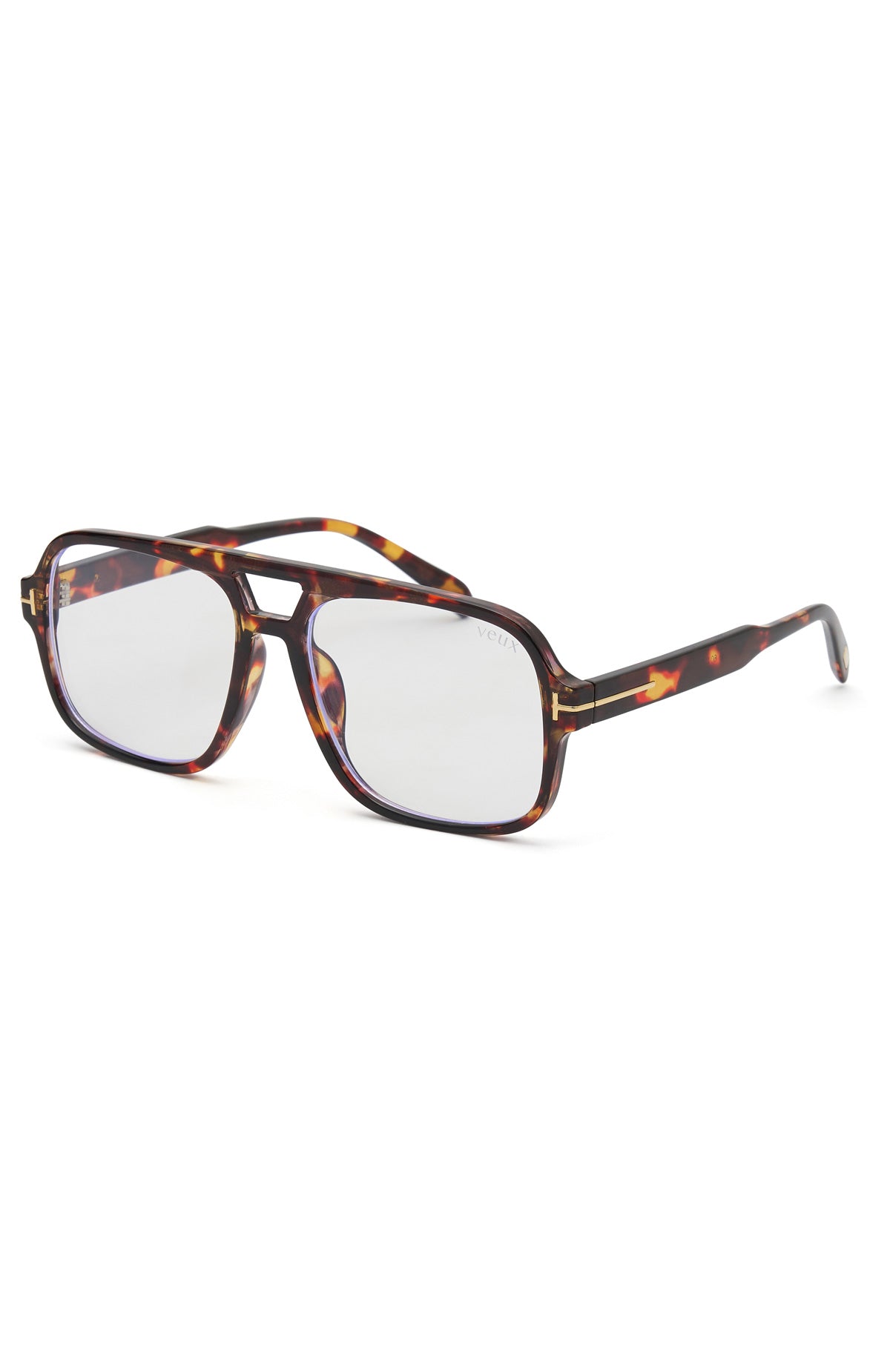 White Fox Jordan Blue Light Glasses Leopard/Clear