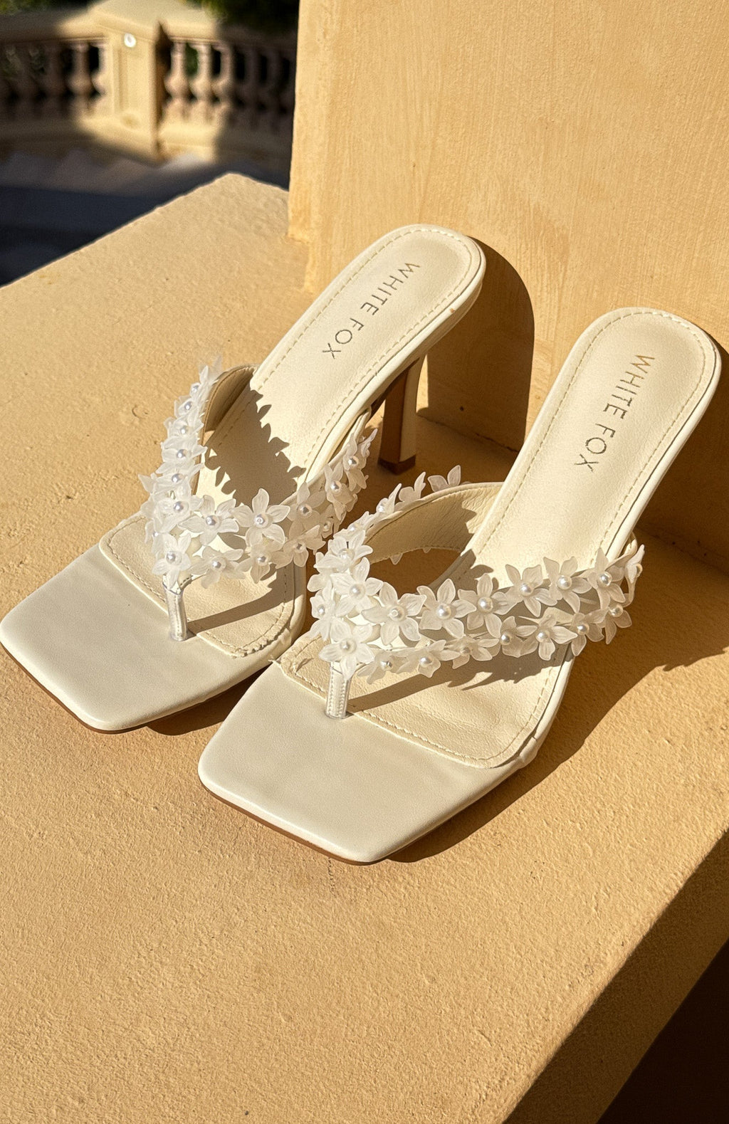 White Fox Rocco Mules Cream