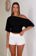 White Fox Closing Time Shorts White