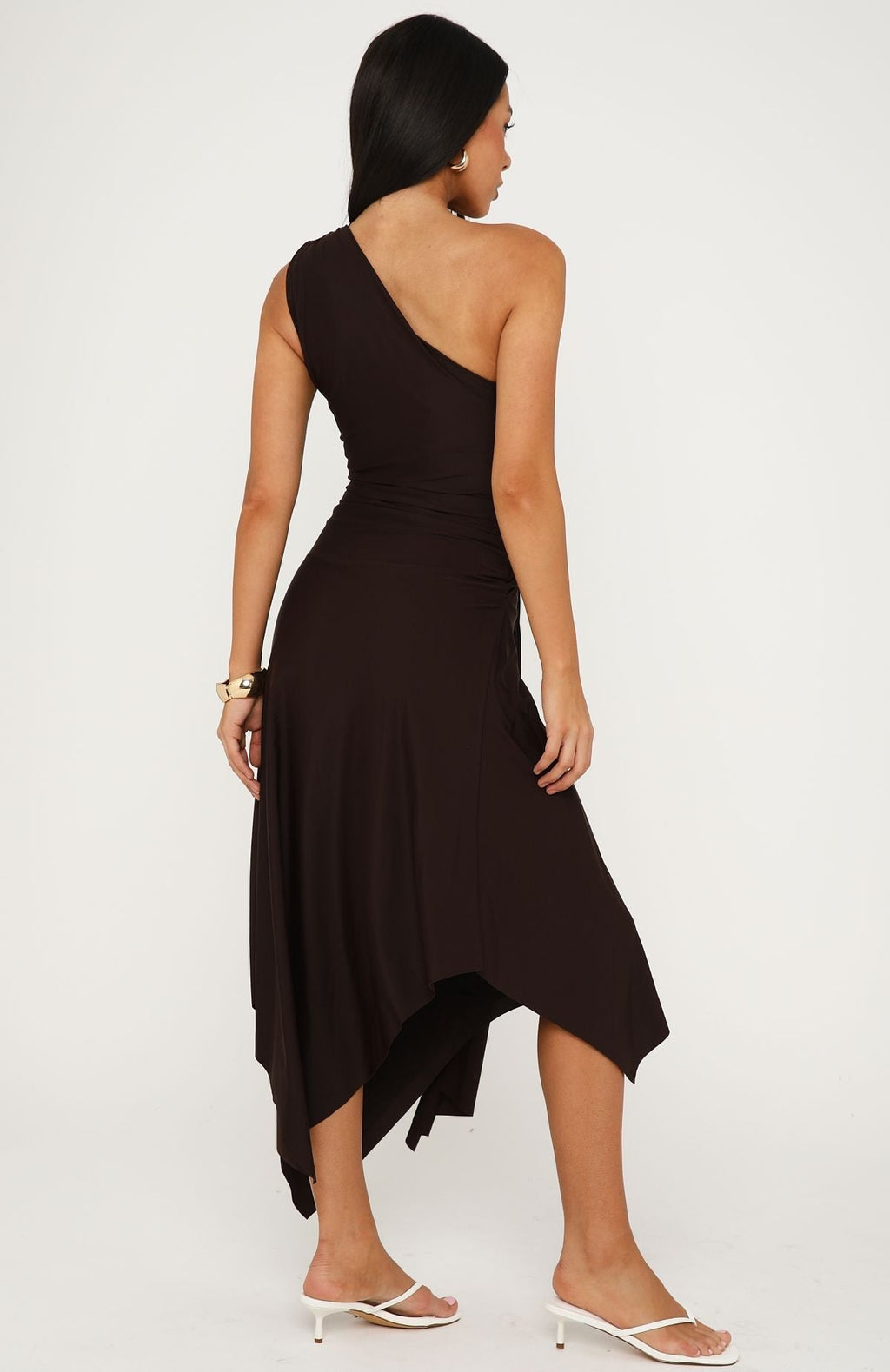 White Fox Drifting Away Maxi Dress Chocolate