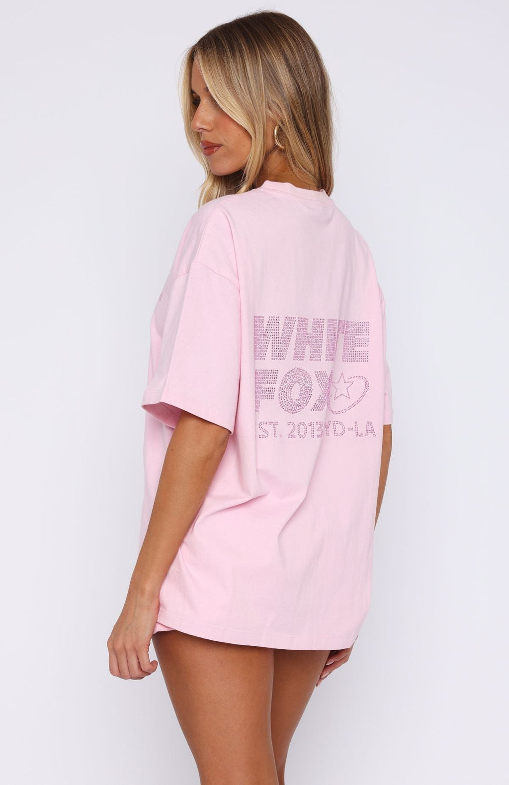 White Fox Always Shining Oversized Tee Posy