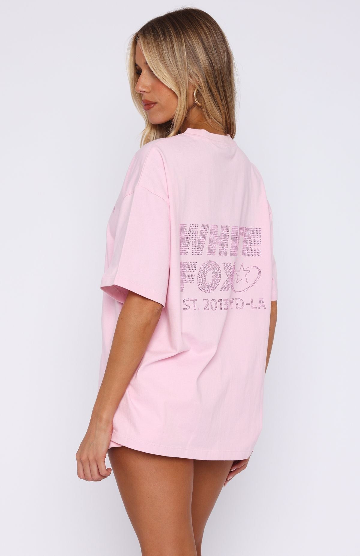 White Fox Always Shining Oversized Tee Posy