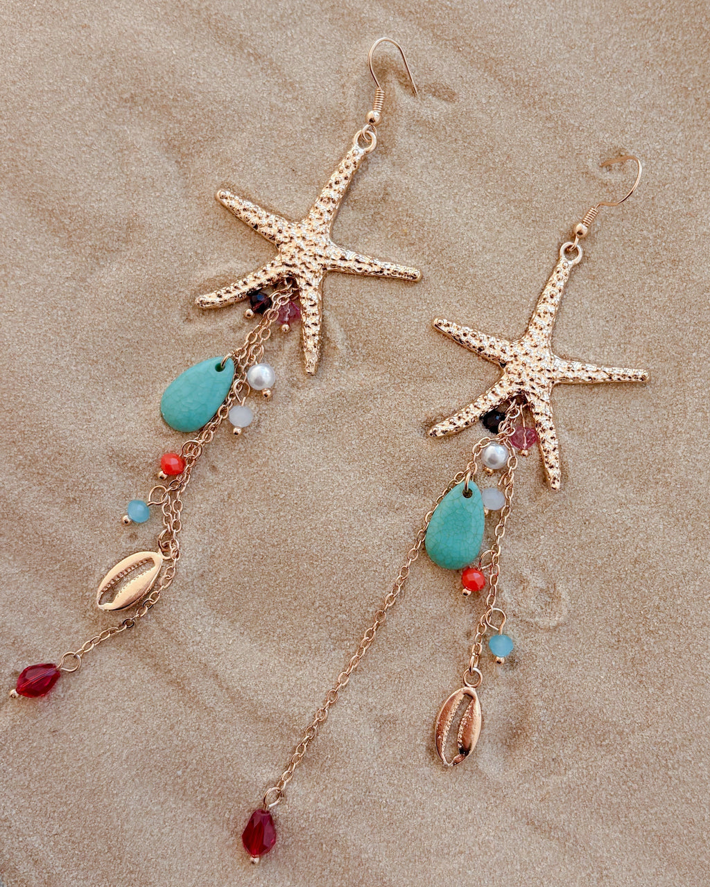 White Fox Benny Earrings Gold