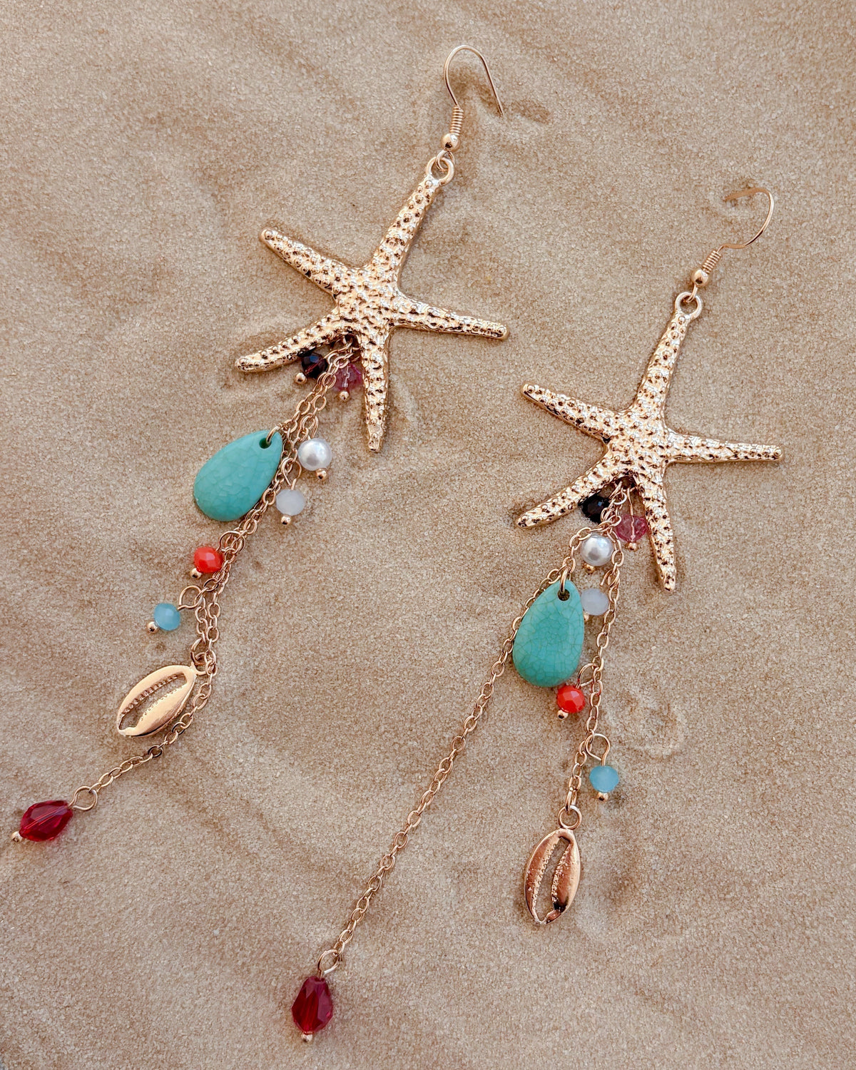 White Fox Benny Earrings Gold