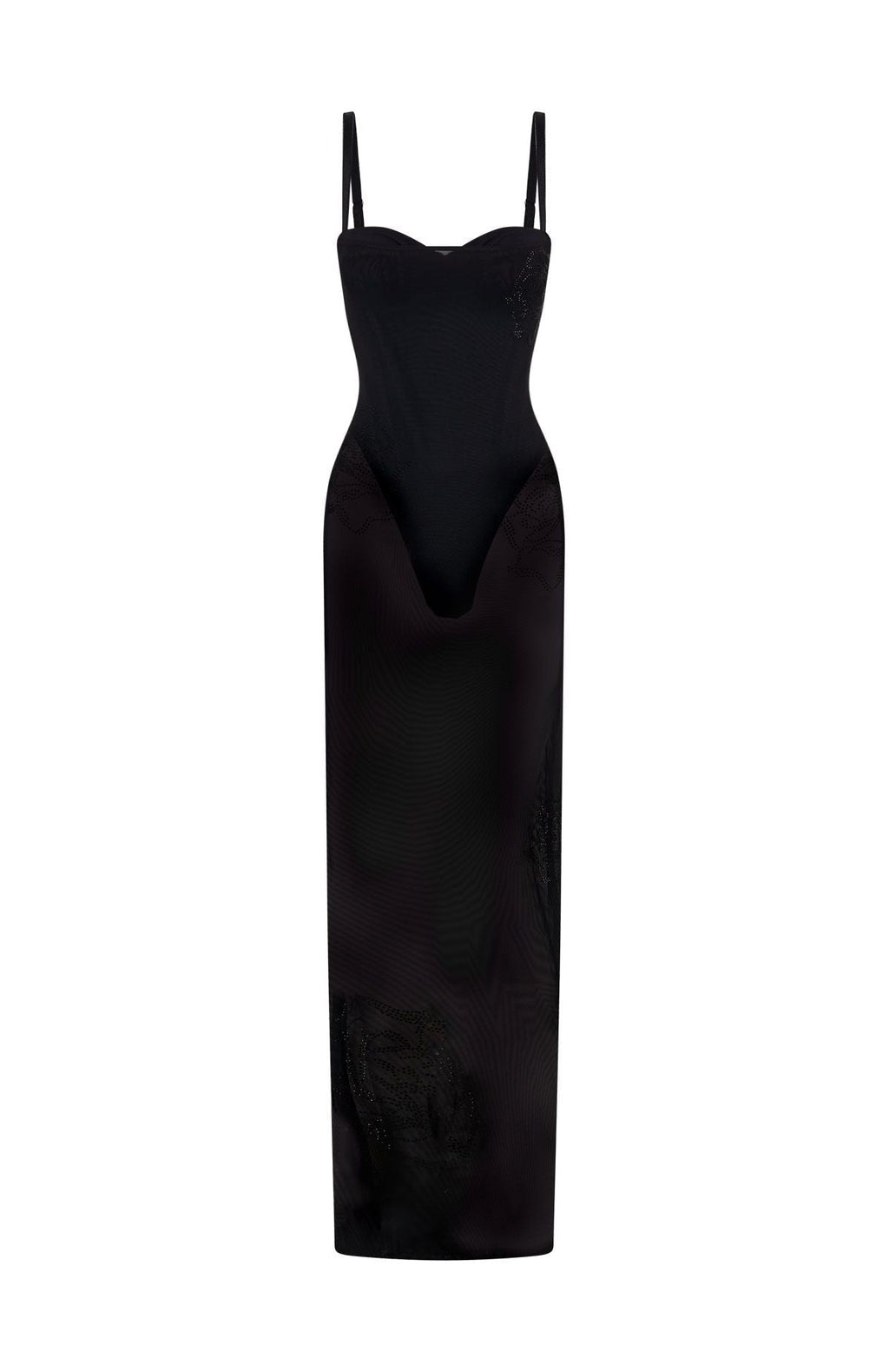 White Fox Parisian Night Maxi Dress Black