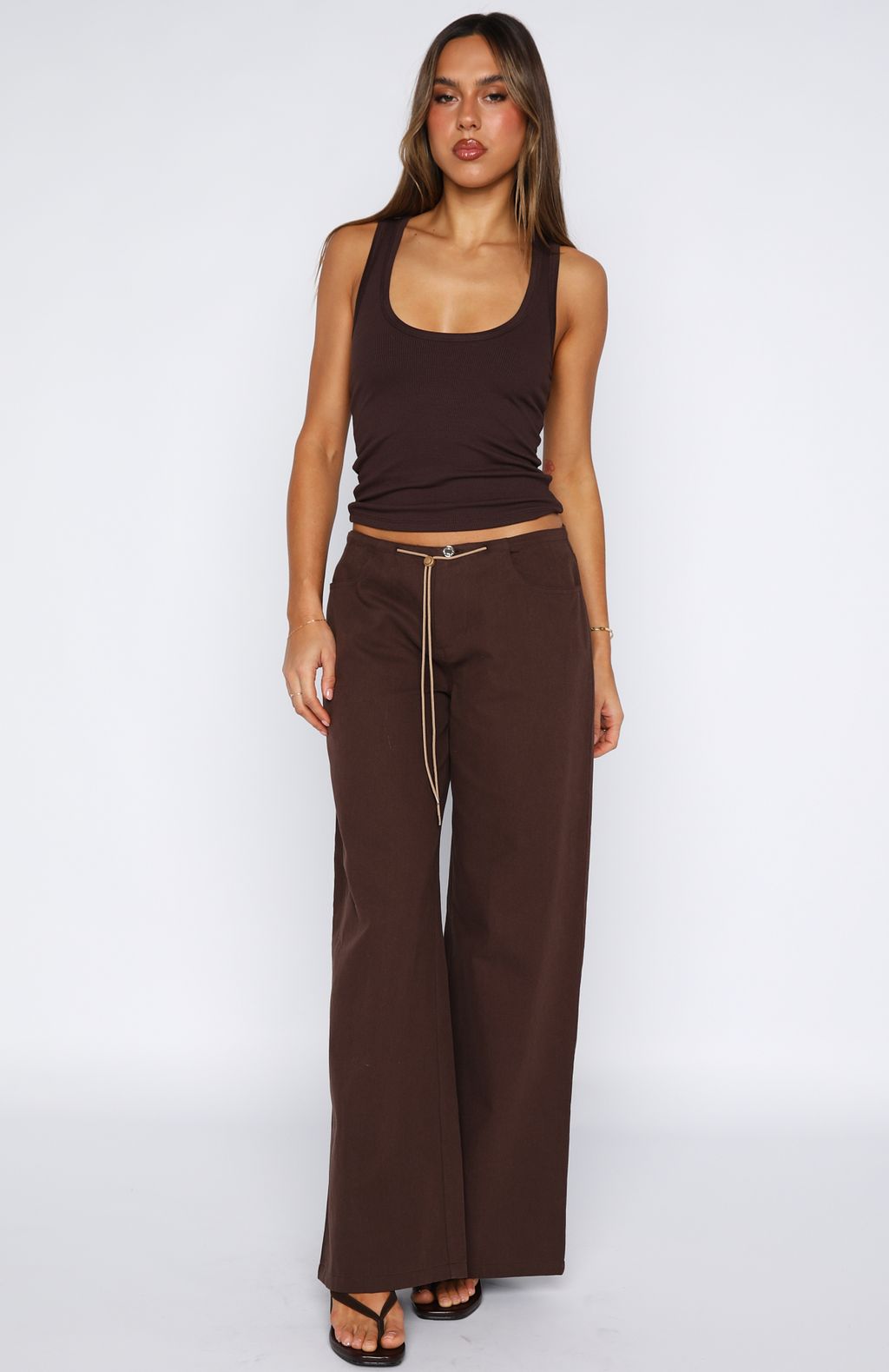 White Fox Never Really Over Pants Chocolate