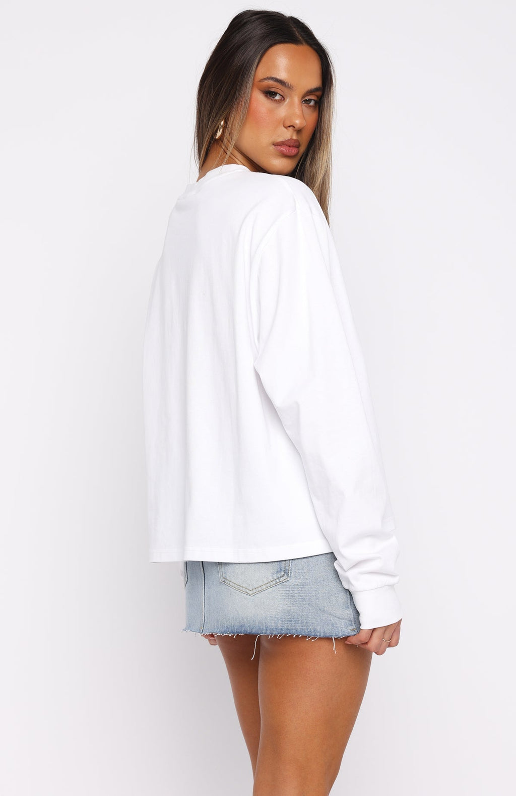 White Fox Staying Ahead Long Sleeve Tee White