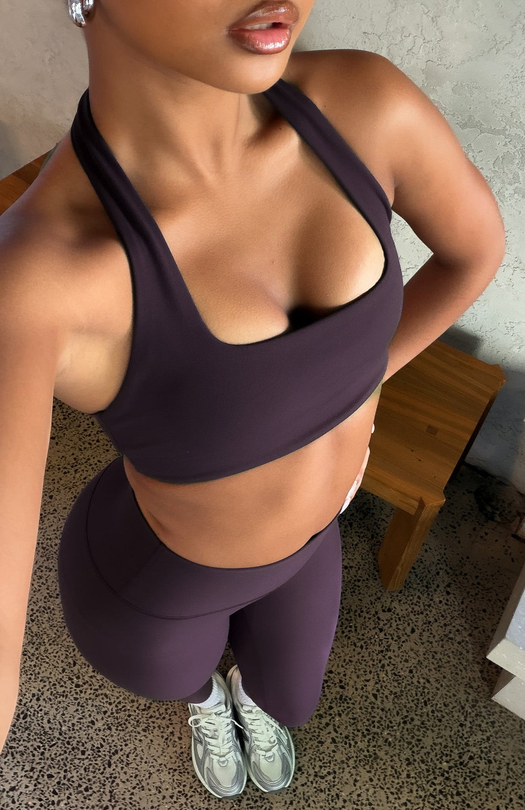 White Fox Physical Sports Bra Midnight Plum