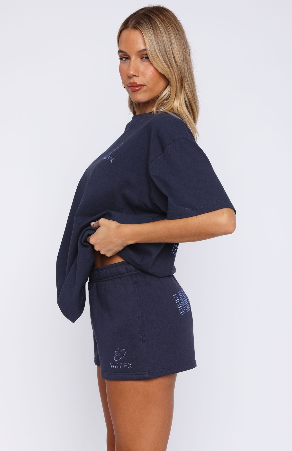 White Fox Always Shining Lounge Shorts Navy